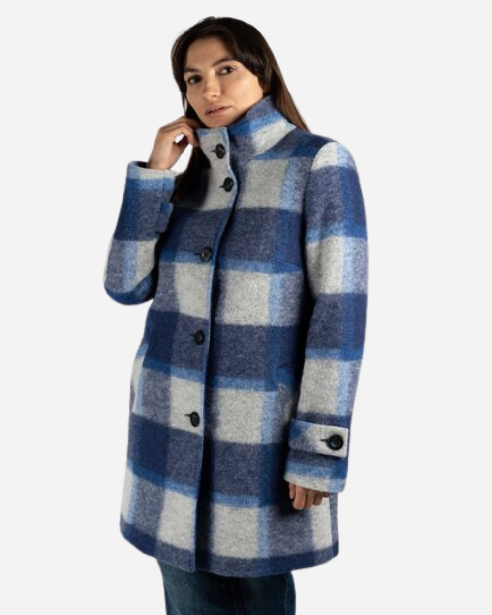 Manteau carreau bleu sale