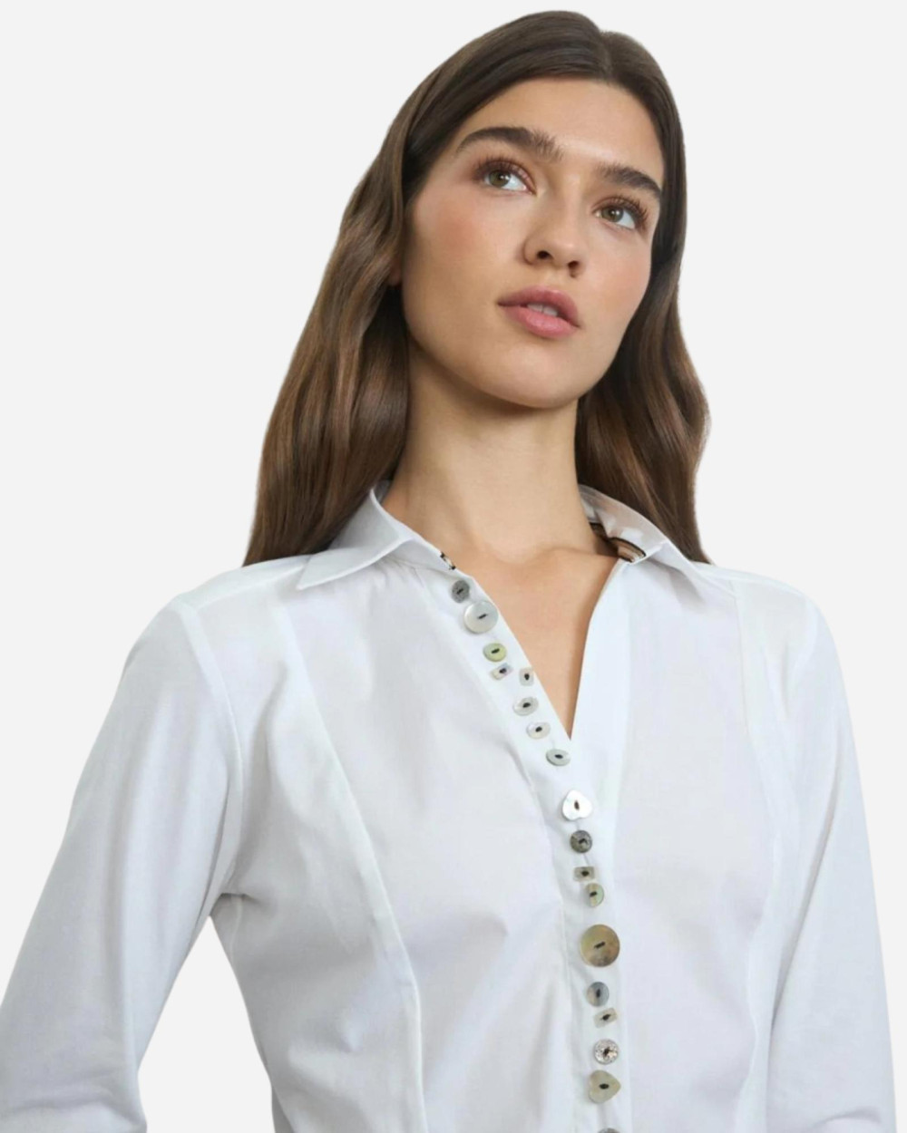 Chemise Femme Dsquared2 Blanche Manches Longues - Taille S (IT 40) - Coton - Neuf Sans étiquettes