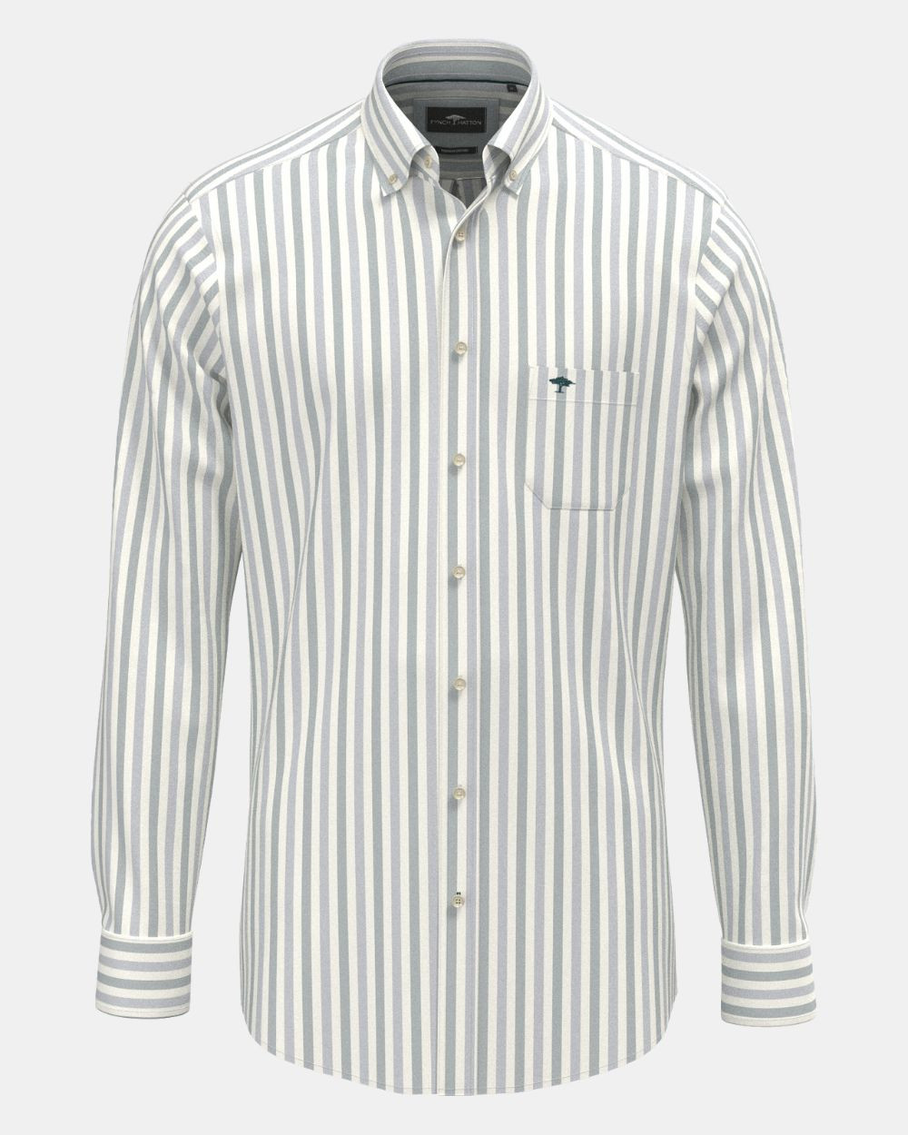 Chemise oxford à rayures teal