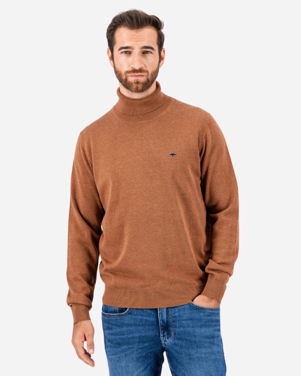 Pull col roulé superfine hazel