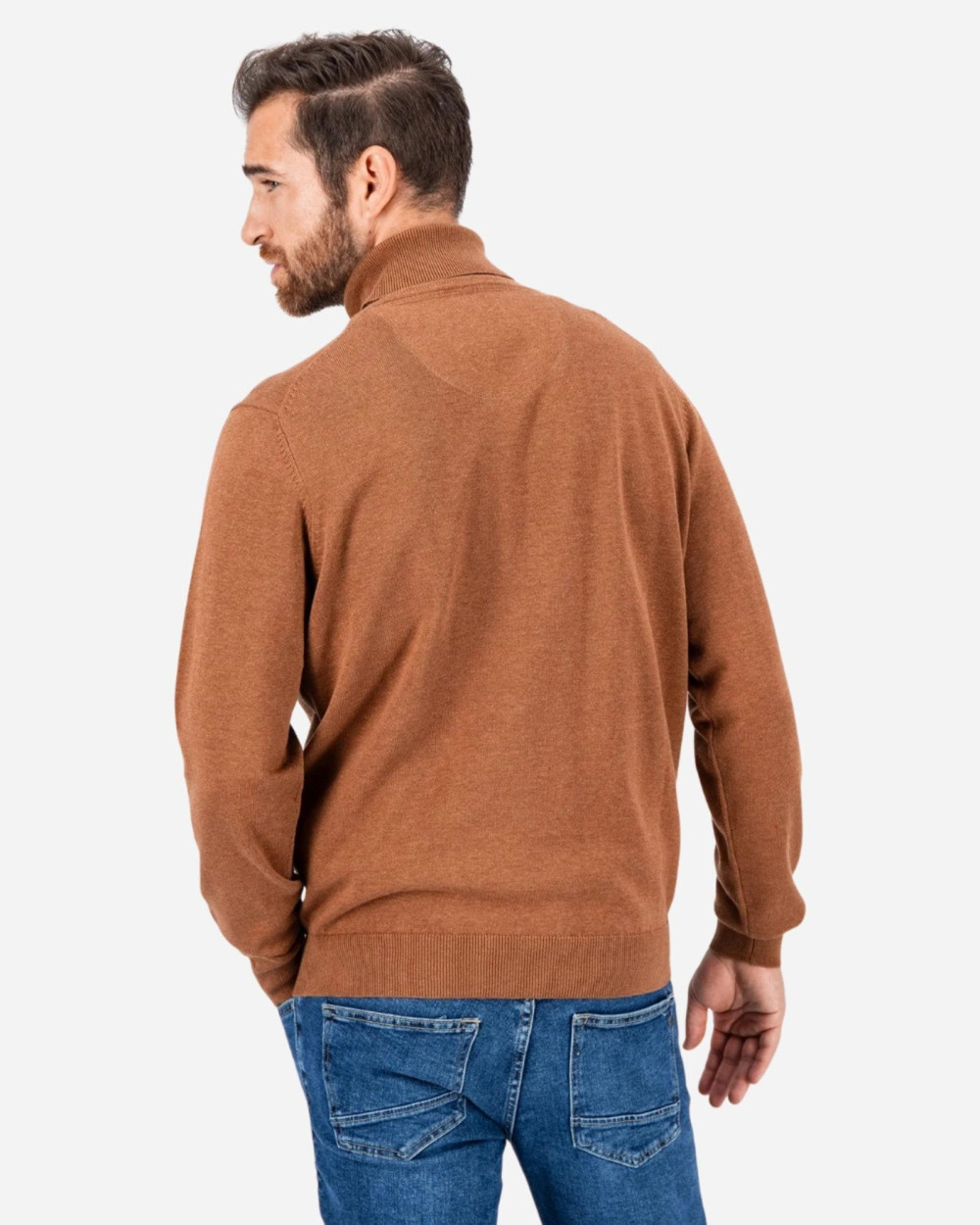 Pull col roulé superfine hazel