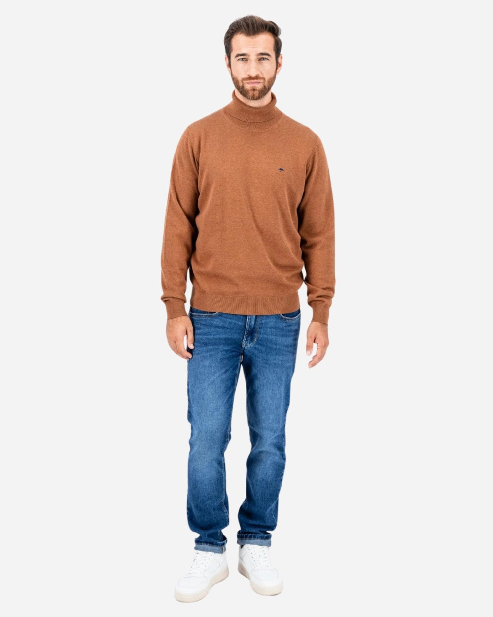 Pull col roulé superfine hazel