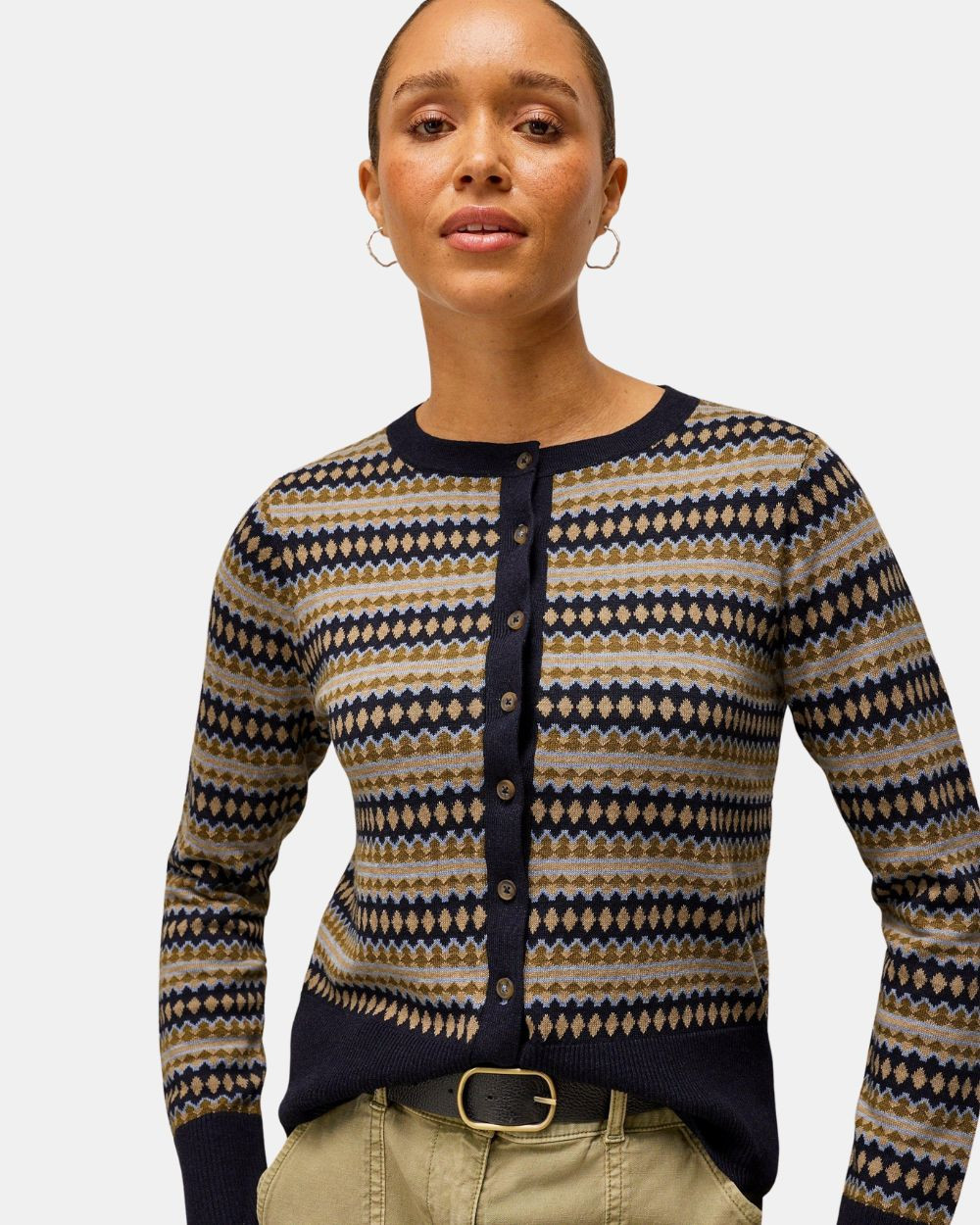 Cardigan losanges colorés navy mlt