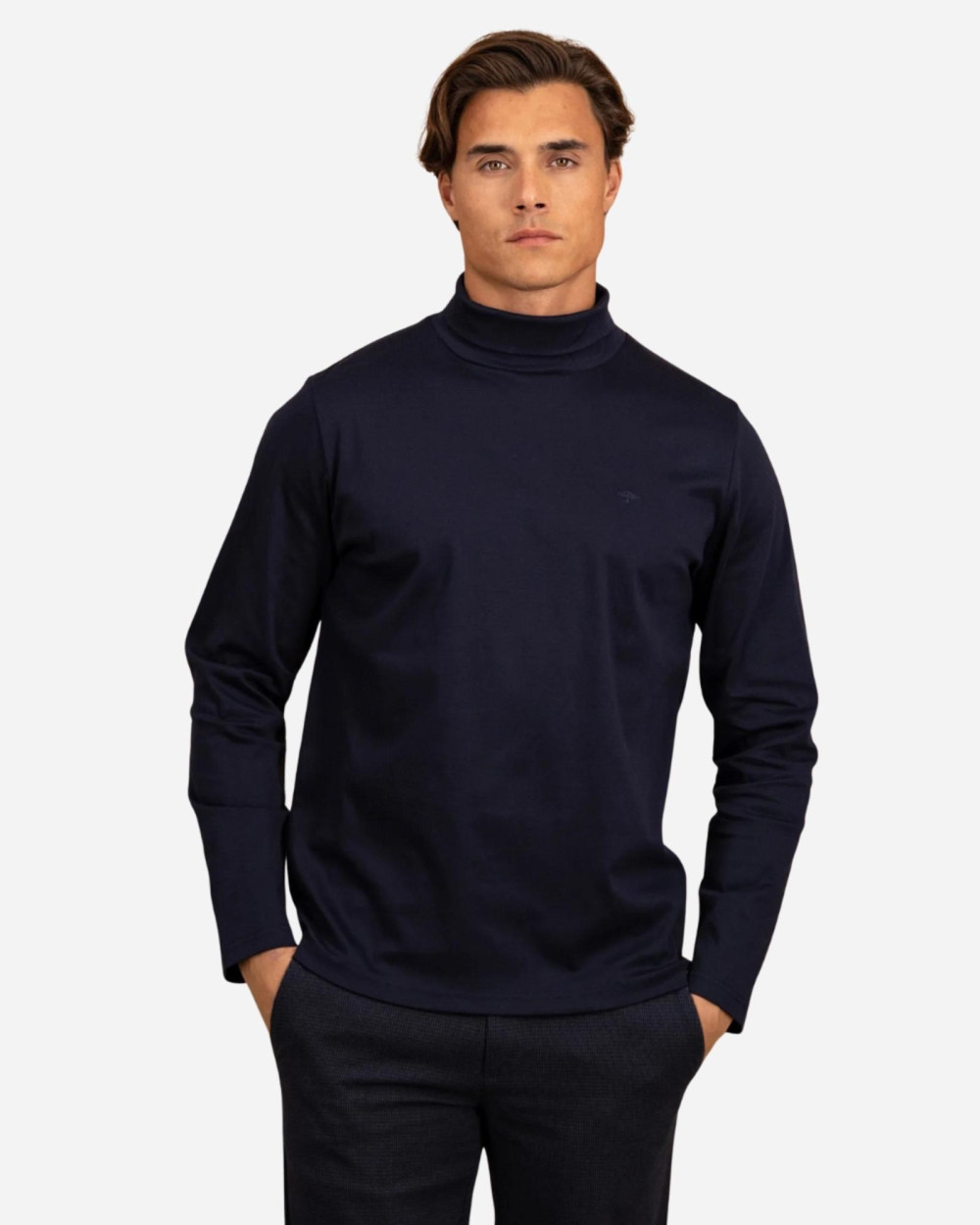 Sous pull col roulé navy