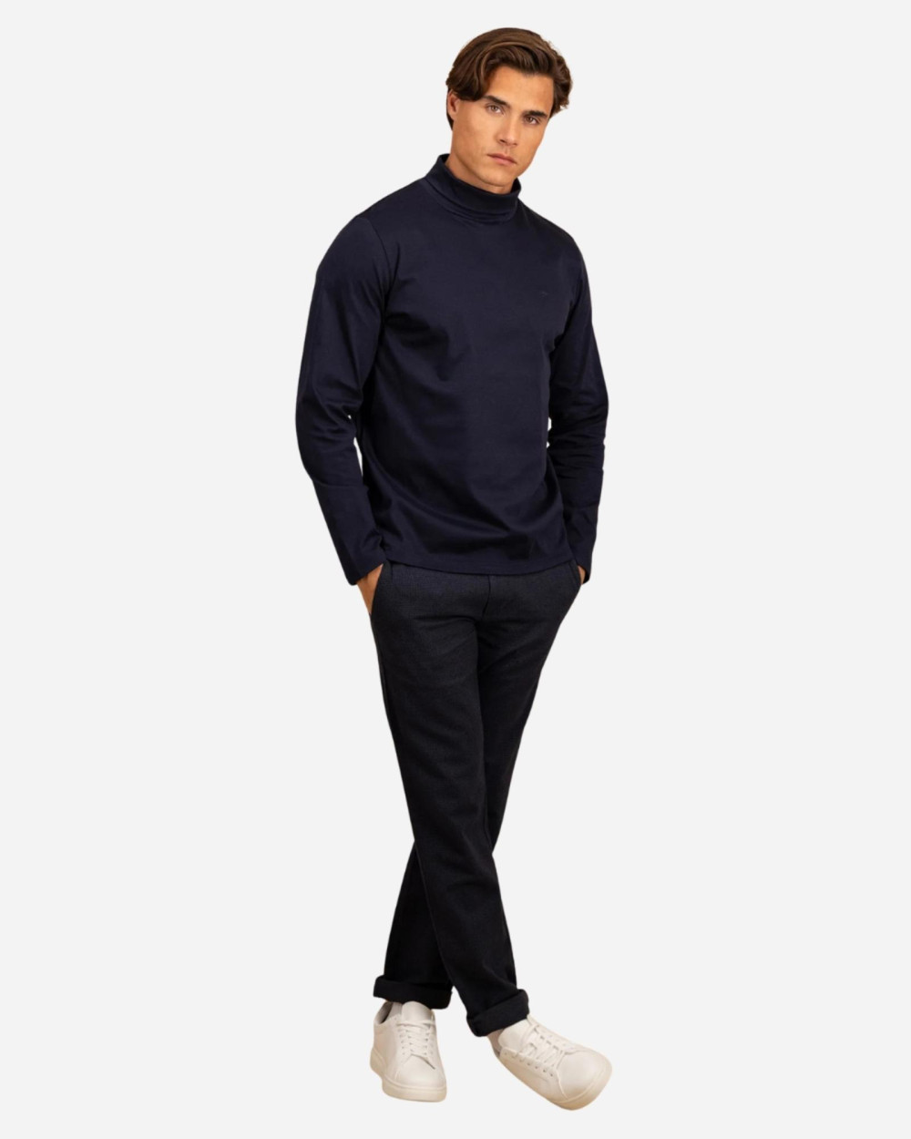 Sous pull col roulé navy