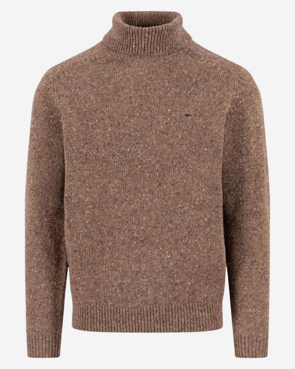 Pull col roulé chiné dark chocolate