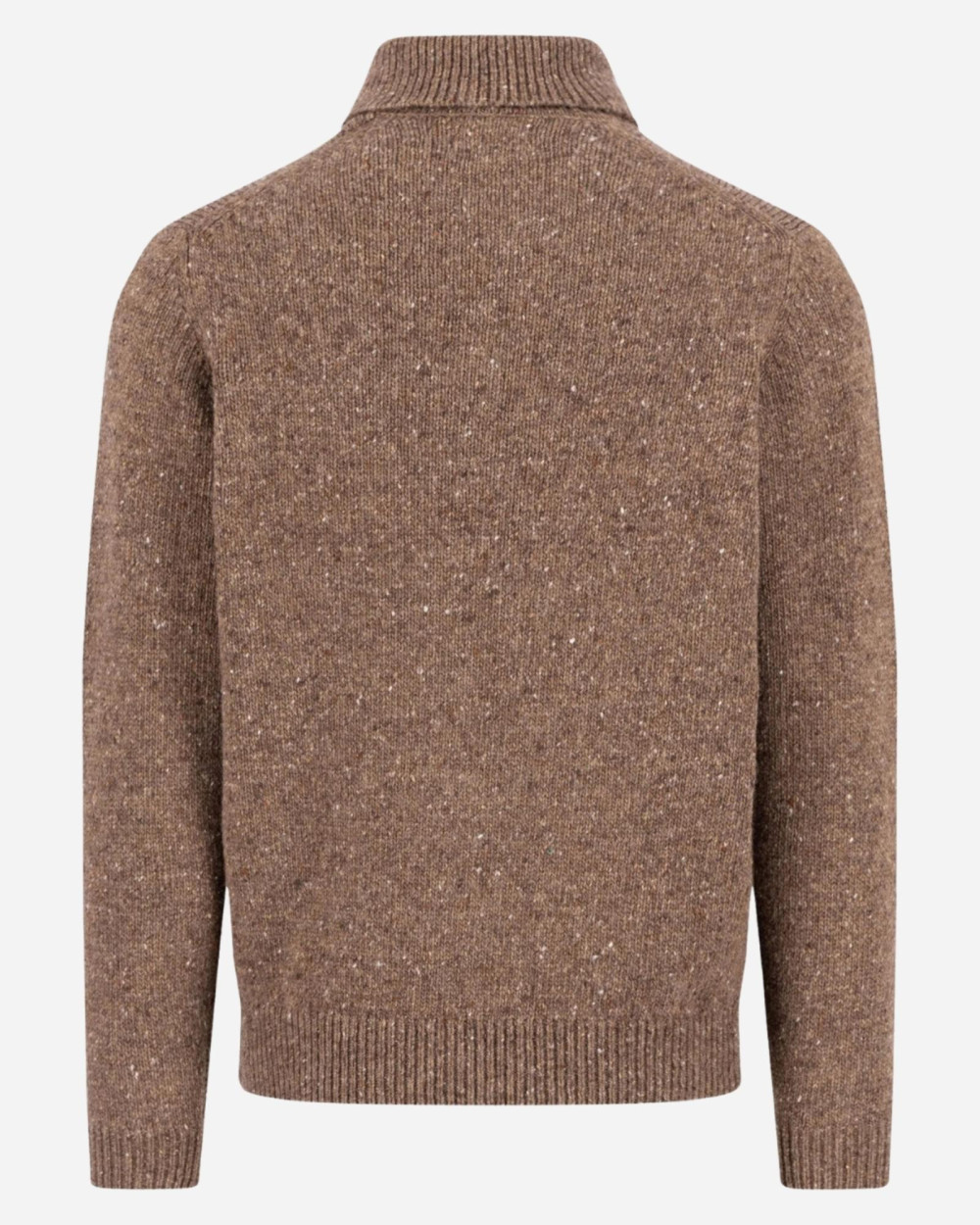 Pull col roulé chiné dark chocolate