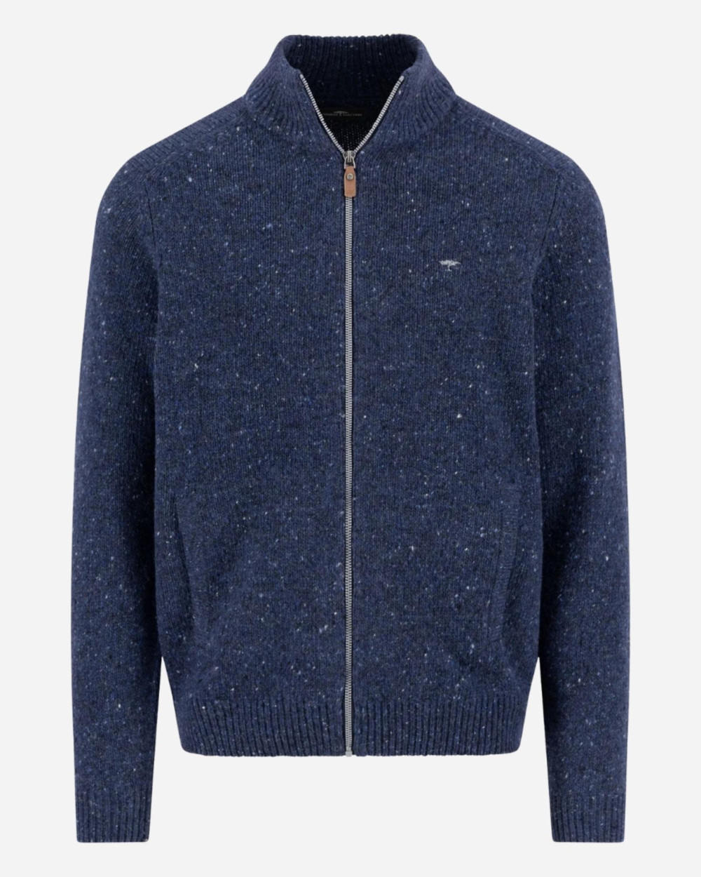 Gilet zippé chiné navy