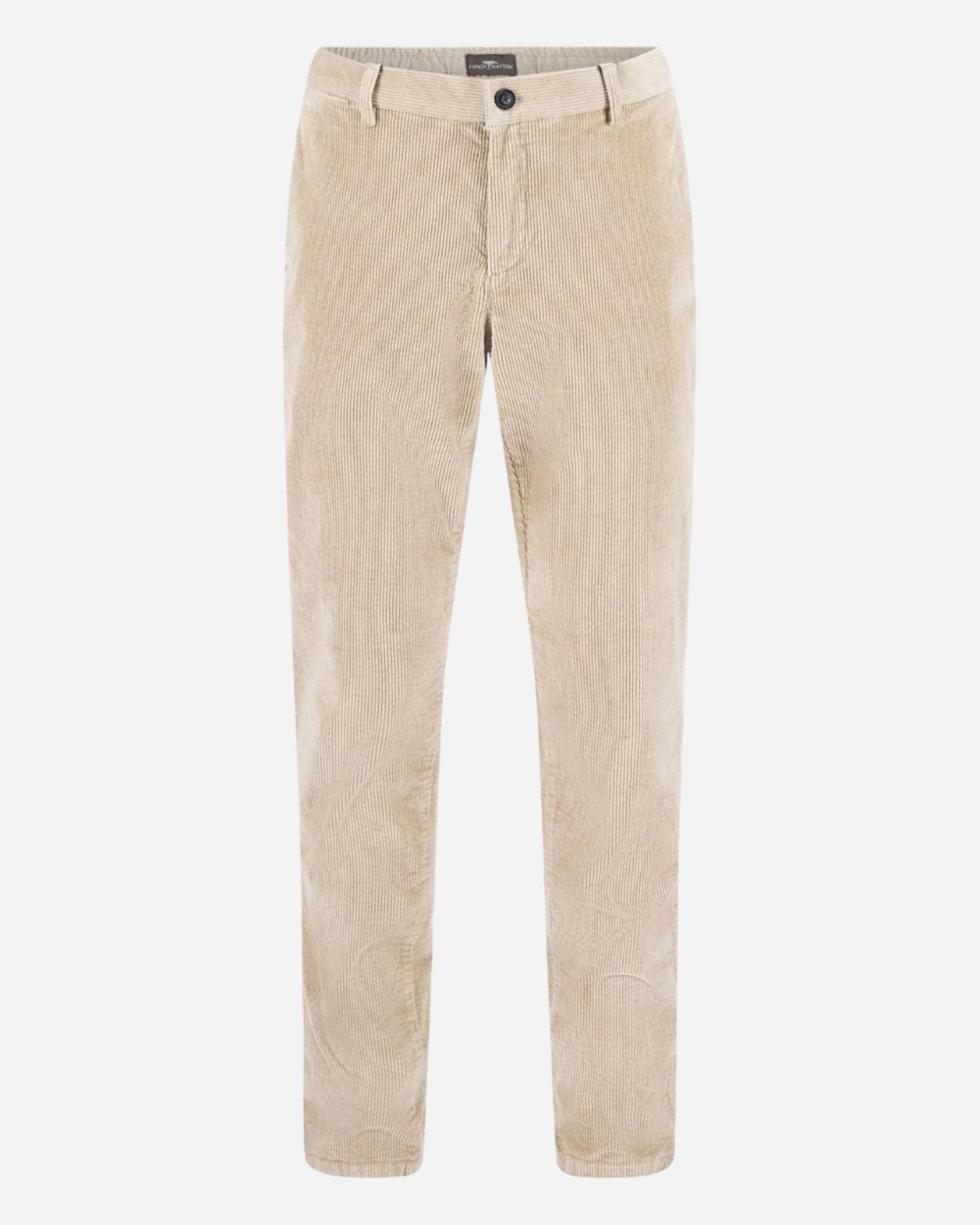 Pantalon droit en velours beige