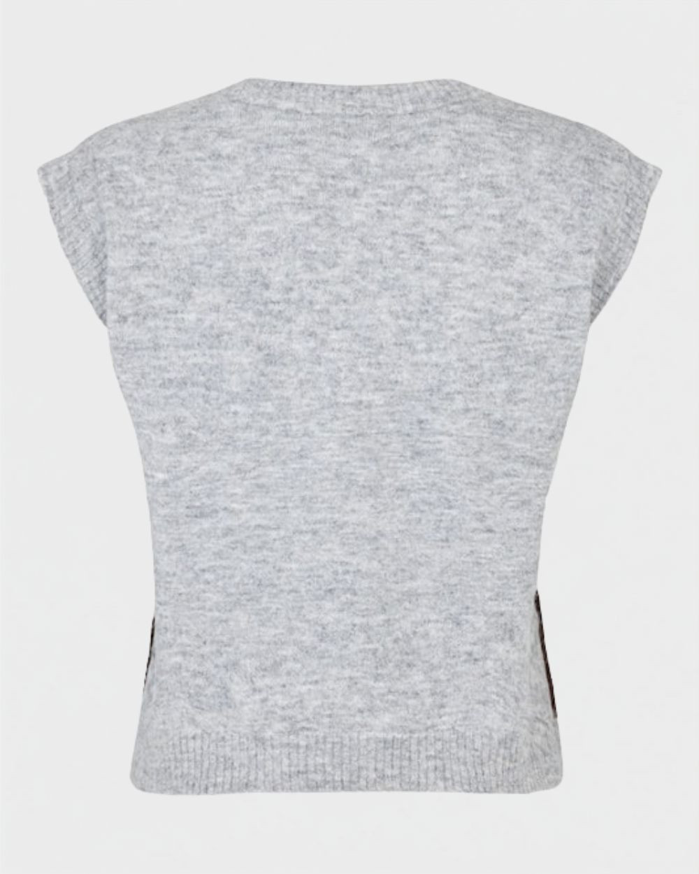 Pull sans manches losange light grey melange