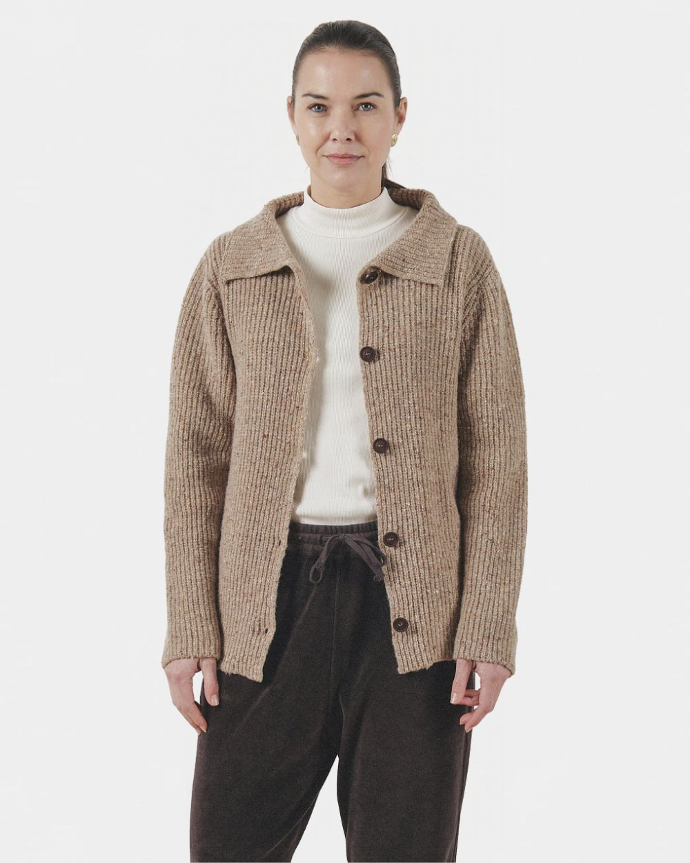 Gilet rayé à col polo talp