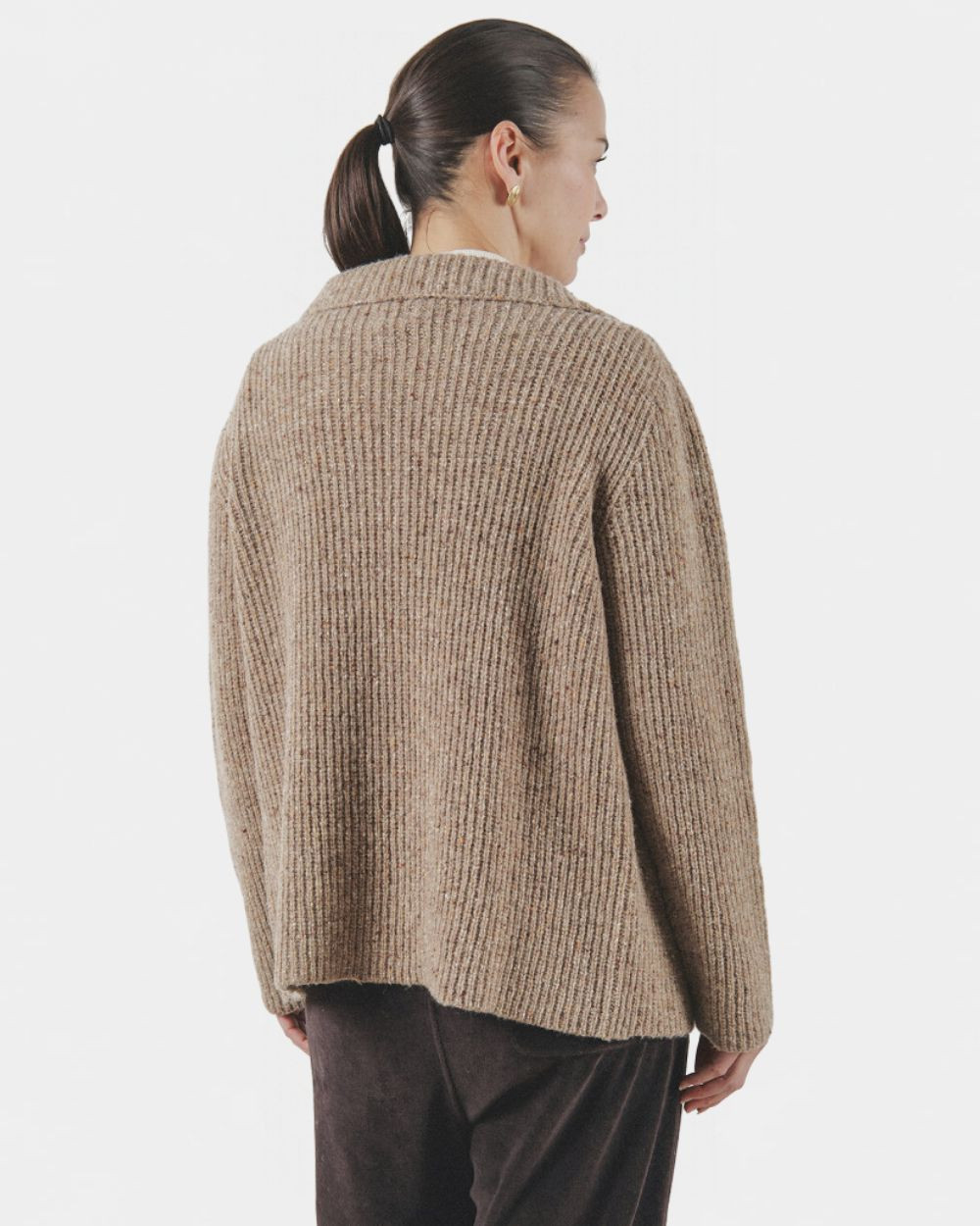 Gilet rayé à col polo talp