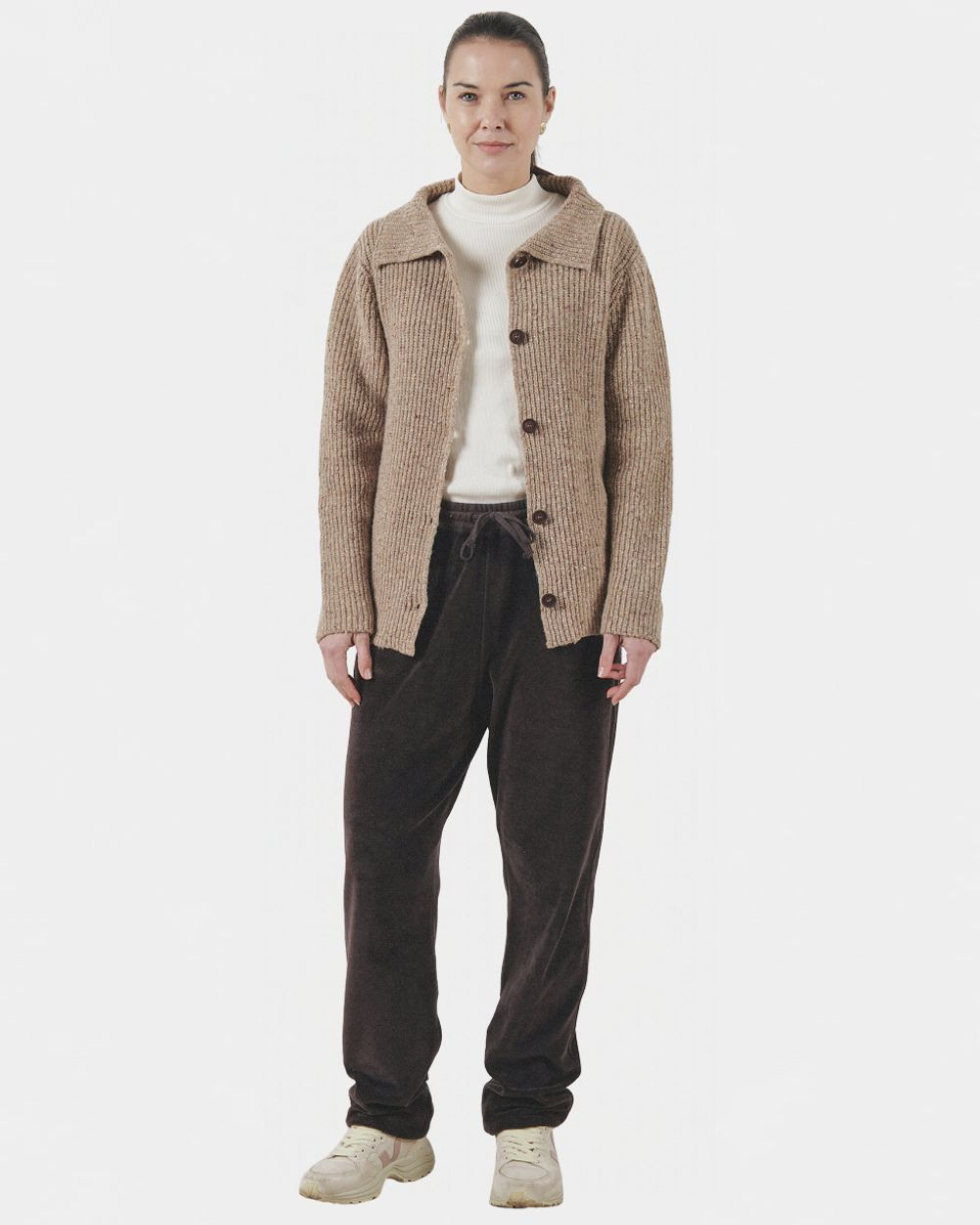Gilet rayé à col polo talp