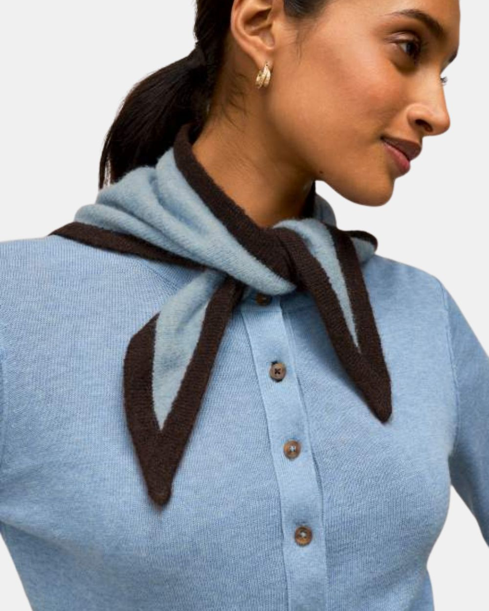 Triangle uni en maille lgt blue