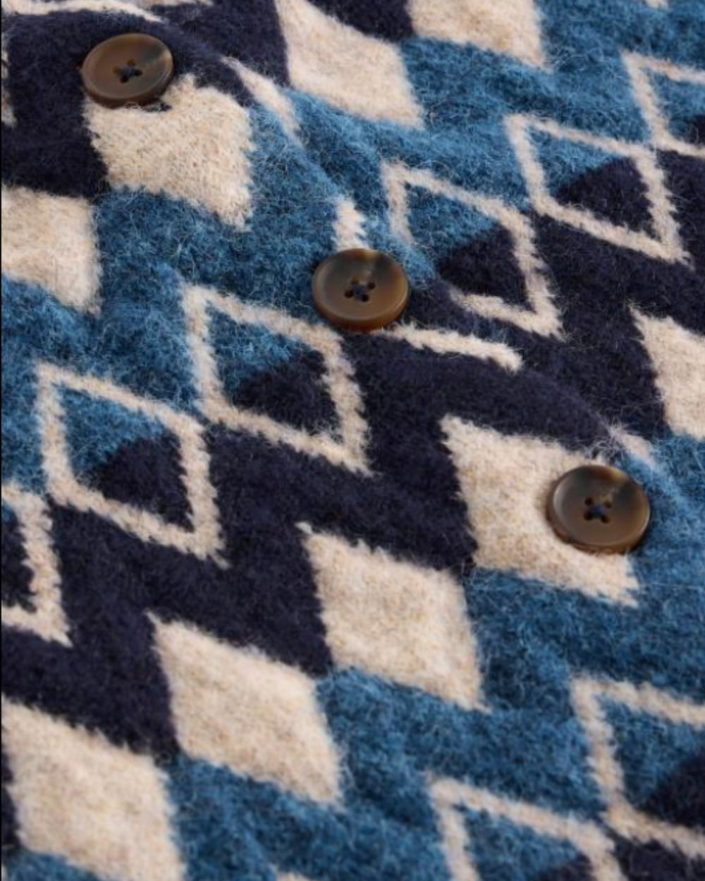 Cardigan motifs géométriques blue mlt