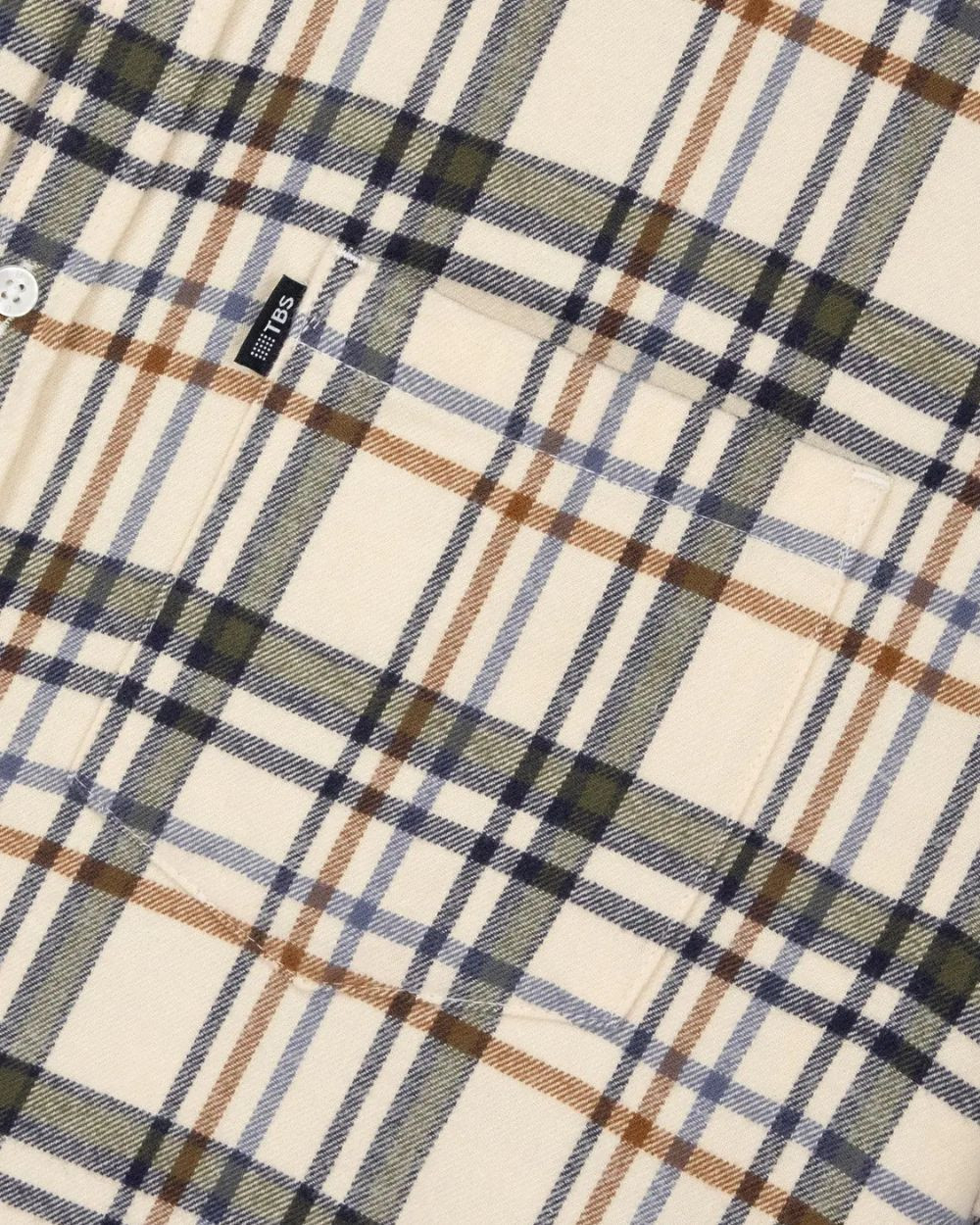 Chemise en flanelle à carreaux beige