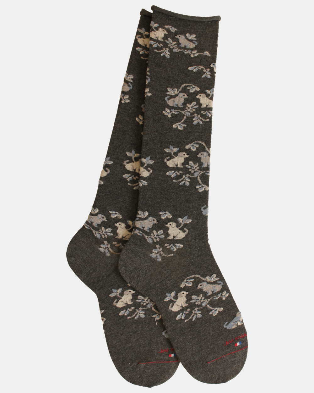 Mi-bas viscose femme gris 3100